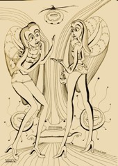оригинальная графика: рисунки людей